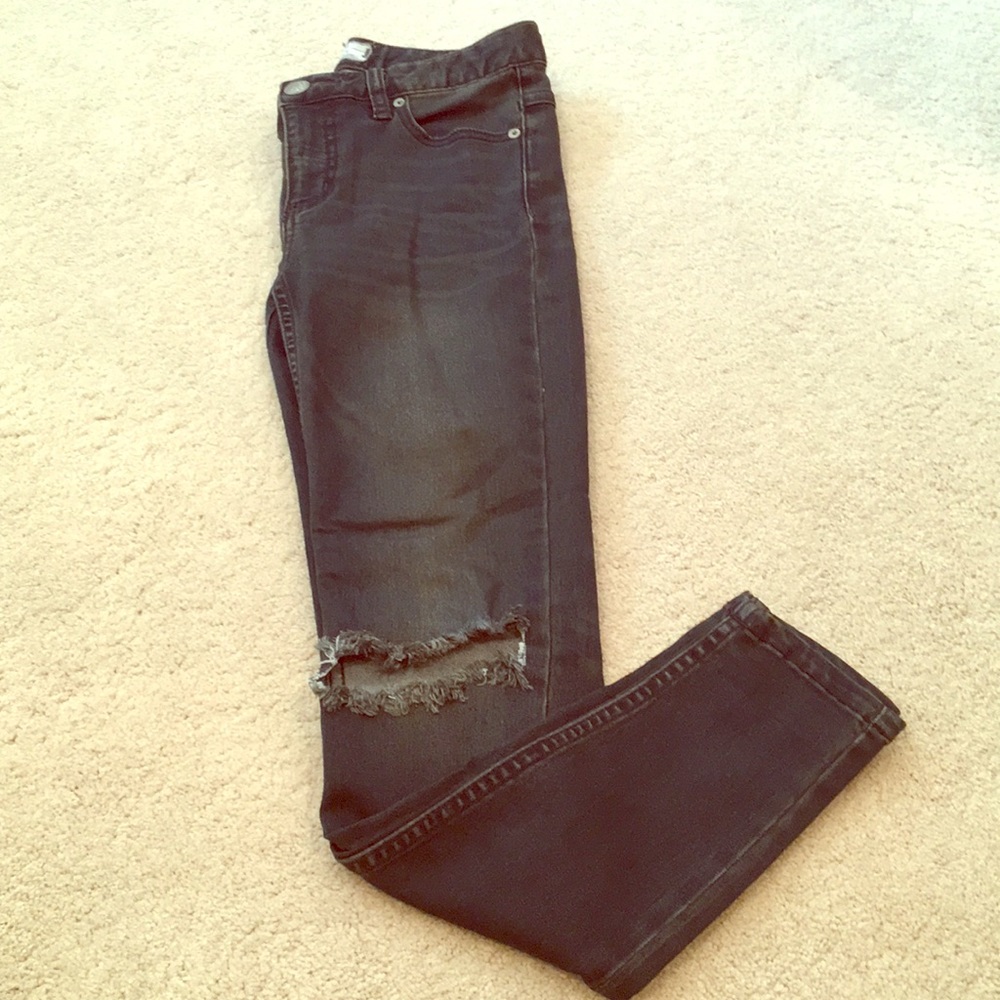 Free People Distressed Ripped Jeans